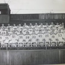 Photograph Ashland College, Ashland, Ohio football 1955.